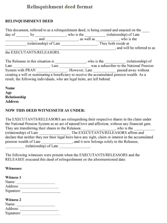 release deed format