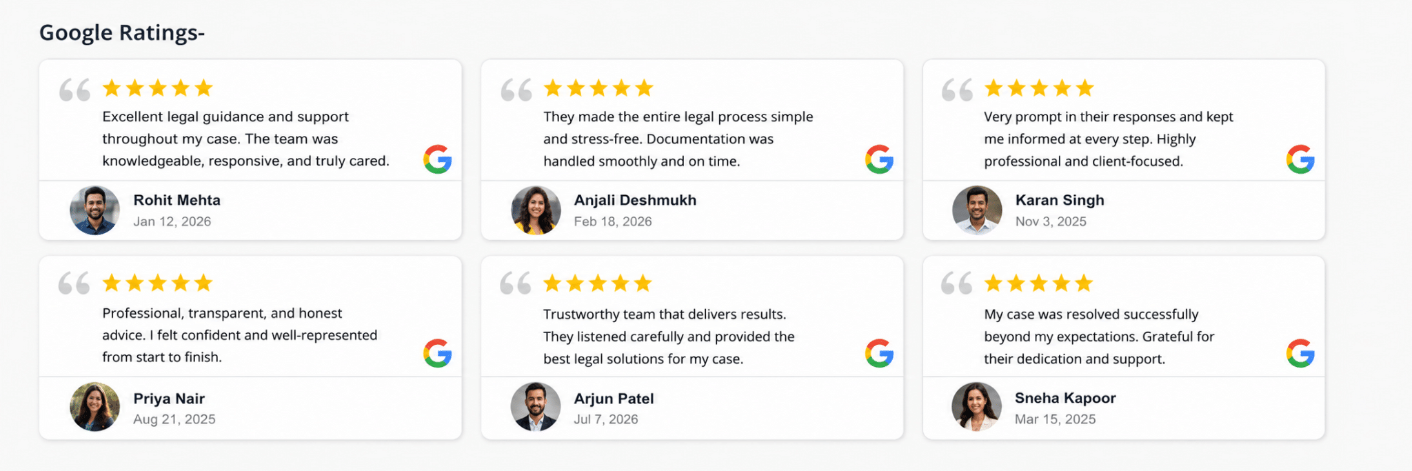 google ratings